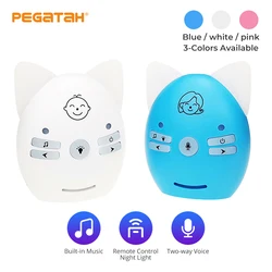 Monitor do bebê sem fio de áudio bidirecional walkie telefone alarme crianças babá rádio intercomunics com luz noturna monitor de música bebe