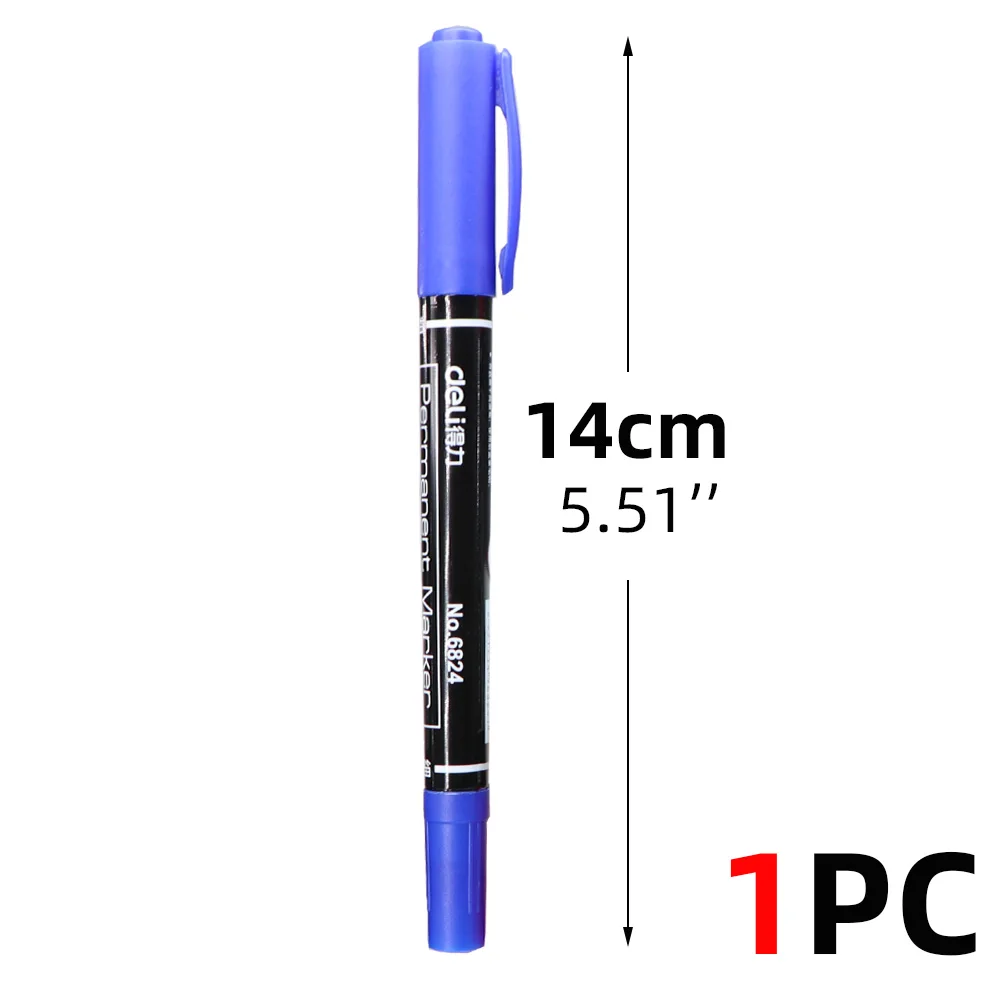 1PC Small Two-Headed Marker Pen Waterproof Garden Fadeless Black Ink Token Pen Gardening Plant Labeling Stationery Supplier