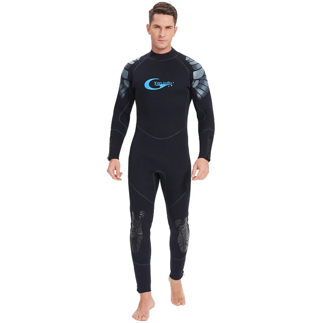 Men Women 3MM Neoprene Diving Suit Black Zipper Warm Mercerized Velvet  Lining Winter Fishing Suit One-piece Wetsuit
