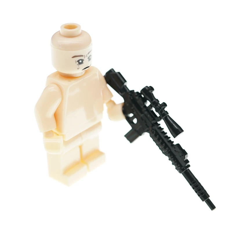 

10 Pcs/Lot Military Building Blocks Sniper Rifle Assembling Gun Model Assembly Plastic Weapon For Soldier Toy B198
