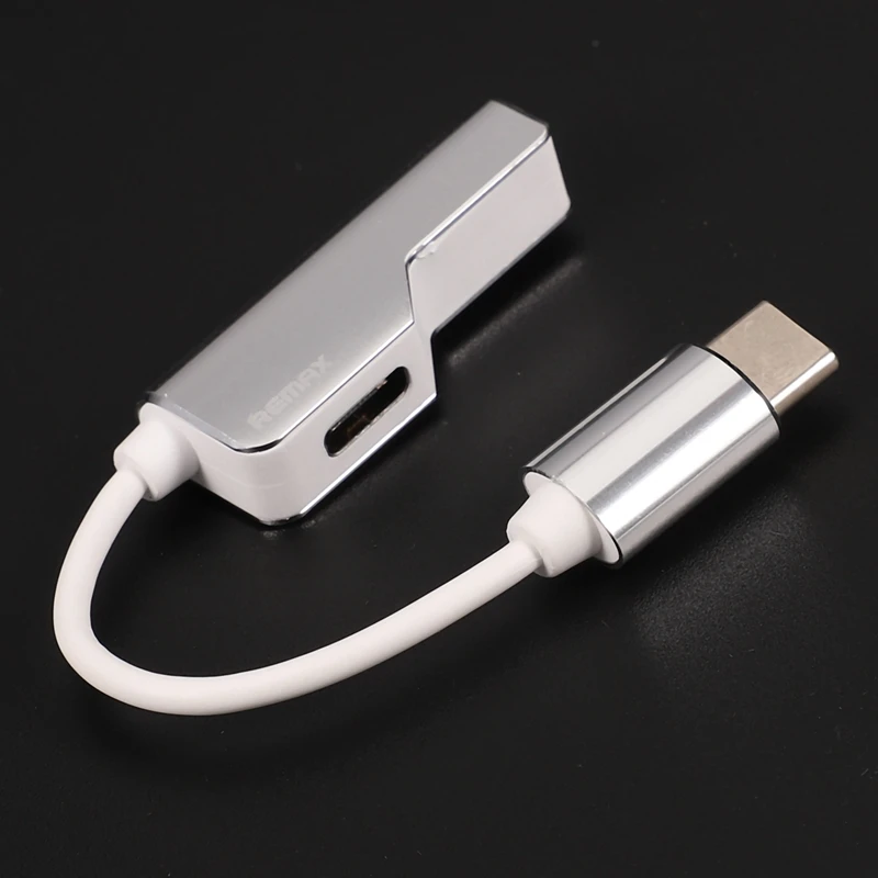 Remax 2 в 1 аудио адаптер зарядки тип-c конвертер зарядное устройство Джек сплиттер для наушников USB адаптер для Xiaomi huawei Oppo