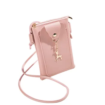 

Leather tote shoulder bag Women Leather Women Fashion Solid Deer Cover Crossbody Bag Shoulder Bag Phone Coin Bag