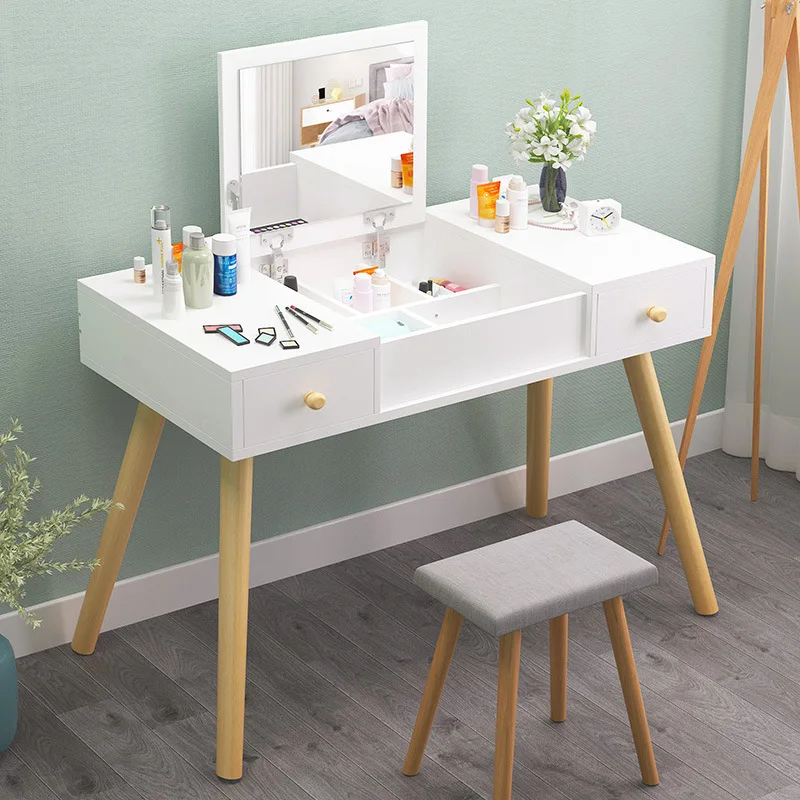 Скандинавские комоды деревянный туалетный столик с ящиком зеркало
