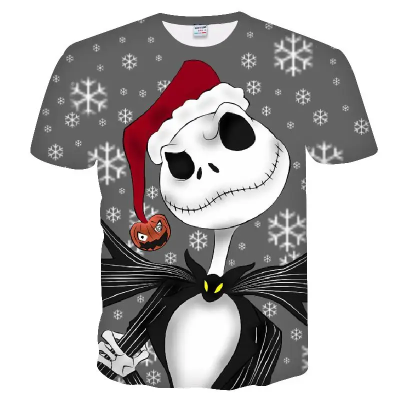 

Snowman new men's T-shirt Christmas street funny short-sleeved 3D printing T-shirt Harajuku funny T-shirt comfortable shirt