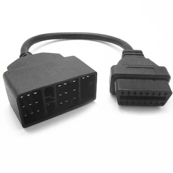 

Automotive Adapter Cable Parts Metal Black Connector Scanner Practical