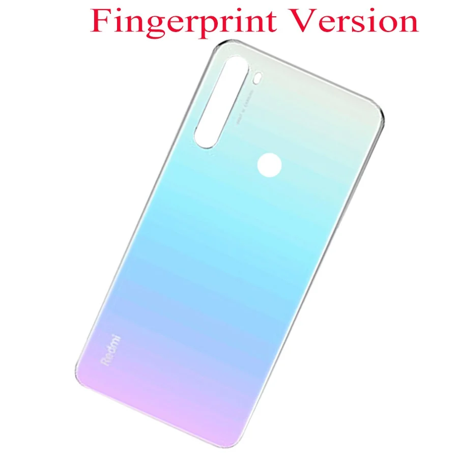 White Standard Чехол для Xiaomi Redmi note 8, задняя крышка для батареи, стеклянный чехол для двери, задняя крышка для Redmi note 8, крышка для батареи, стекло для Note8 - Цвет: White Standard