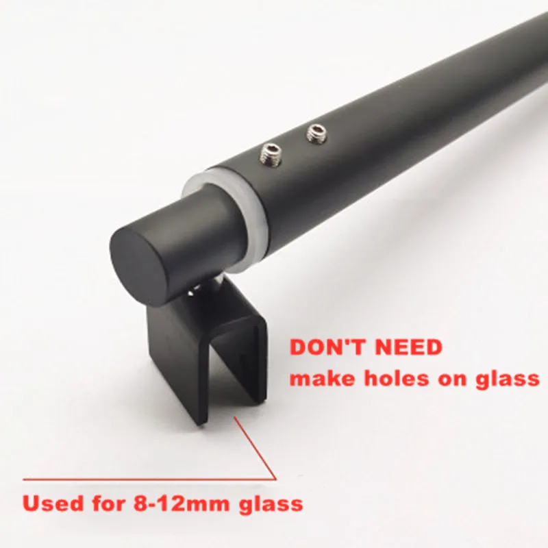 1PC Stainless steel 304 Shower Glass door fixed rod/clip Bathroom glass support bar