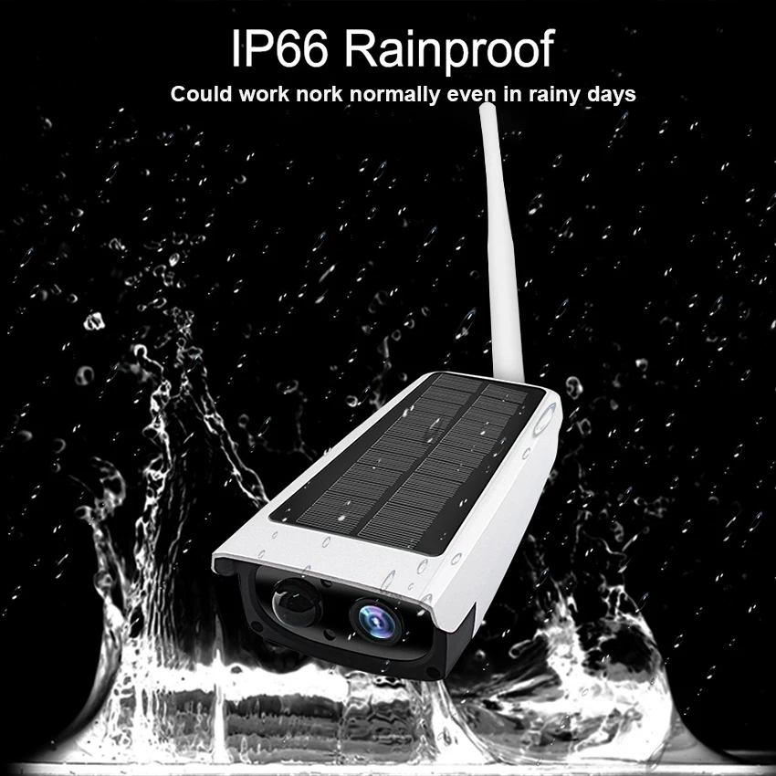 1080P Солнечная камера наружная Водонепроницаемая безопасности 2 МП Wi Fi