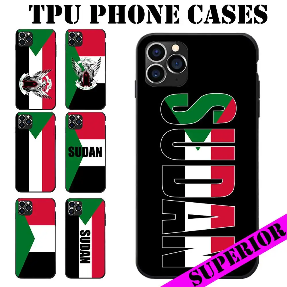 Мягкий ТПУ чехол для телефона Huawei Maimang Nova 2 3 4 5 6 7 8 I S Pro SE Plus Sudan Flag Theme|Бамперы| |