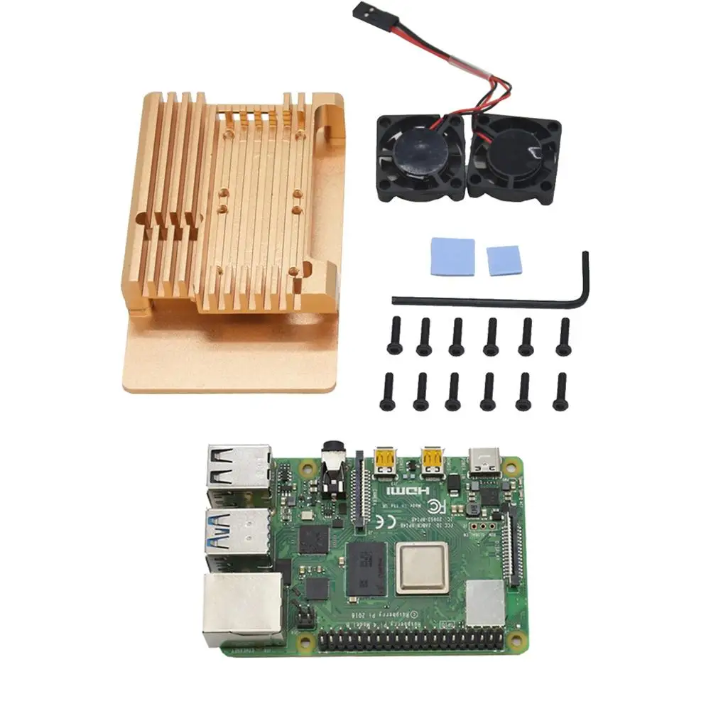 2G ram для Raspberry Pi 4 поколения Модель B Тип компьютерная макетная плата двойной экран 4K выход двухчастотный Wi-Fi Bluetooth