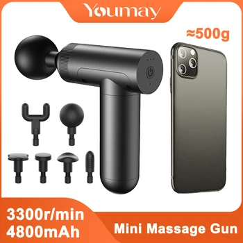 

Youmay Mini Massage Gun Deep Tissue Muscle Massager Vibration Gun Body Relaxation Sports Pain Relief Slimming Shaping Exercising