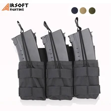 Tactical Triple Magazine Pouch 1000D Molle Mag Pouch Universal Cartridge Holder for Rifle Pistol Mag Outdoor Drop Utility Pouch