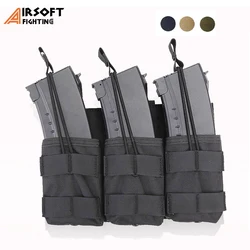 Tático triplo revista bolsa 1000d molle mag bolsa universal titular do cartucho para rifle pistola mag ao ar livre bolsa de utilidade gota