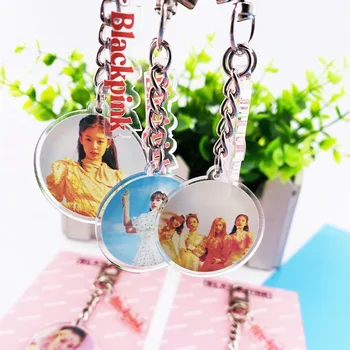 

Kpop BLACKPINK Keychain for fans Collection high quality HD Photo Pendant kpop blackpink key chain ring new arrivals wholesale