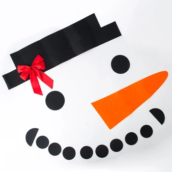 

16pcs/Set DIY Christmas Snowman Face Decoration Garage Door Window Decor Kit Perfect Decoration For Christmas