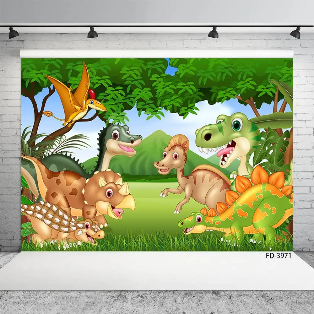 O bom dinossauro fundo fotografia pano de fundo dinossauro para chá de bebê  vinil selva selvagem mundo dinossauro pano de fundo crianças festa -  AliExpress