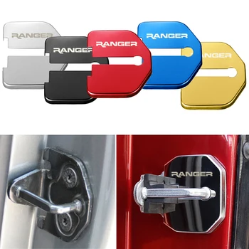 価格 4本車のドアロックカバー保護バックルカバーラッチ停止防錆カーアクセサリーフォードレンジャー車のスタイリング