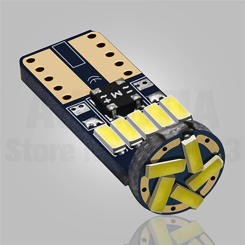 Автомобильный светодиодный s образный светильник 300x T10 168 194 W5W 15 LED 4014 габаритные
