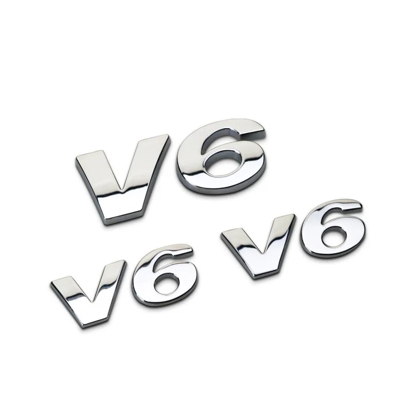 3D наклейка с логотипом автомобиля эмблема автомобильный значок для V6 Mercedes BMW Audi