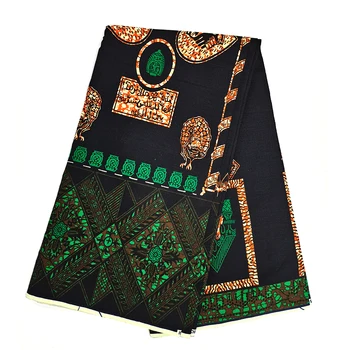 

Latest African Fabric Ankara Wax Textile/Kitenge/Pagnes for African dress 100% Cotton 6 yards HSH-2