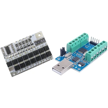 

1 Pcs Li-Ion Ternary Lithium Battery Protection Board &1 Pcs Usb 10-Channel 12-Bit Ad Data Acquisition Stm32 Module