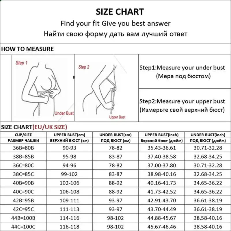 Aliexpress bra size chart Clearance