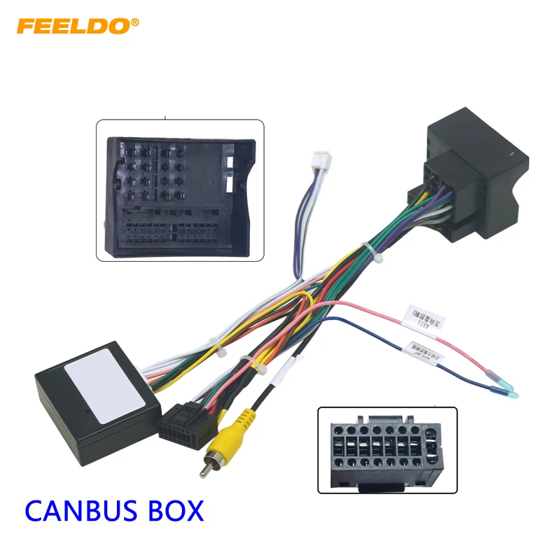 

FEELDO Car 16pin Audio Wiring Harness With Canbus Box For Trumpchi GS3/GS4/GE3 Aftermarket Stereo Installation Wire Adapter