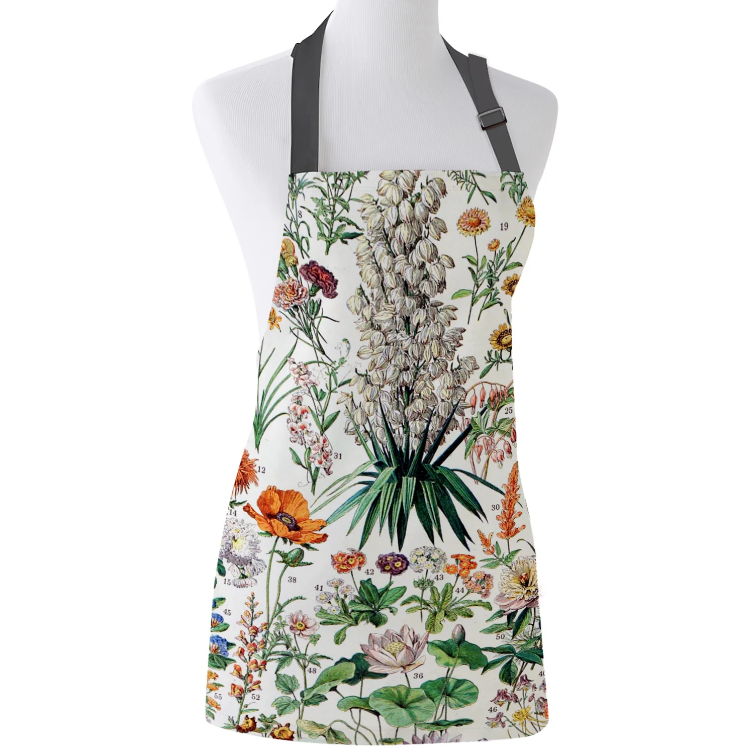 Adolphe Millot Fleurs французский ВИНТАЖНЫЙ ПЛАКАТ фартук для приготовления пищи кухня ресторан бар шеф-повара нагрудник Холст Фартуки с рисунком для женщин и детей