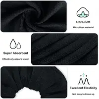 Ultra Soft Microfiber Hair Drying Scrunchies for Frizz Free, Heatless Hair Drying,  Large Thick Ponytail Holder,4 Pack 2