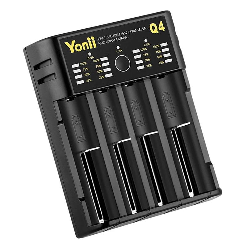 18650 зарядное устройство 4 слота Usb 21700 Aa Aaa 26650 Смарт литиевая батарея Nimh батарея независимое зарядное устройство