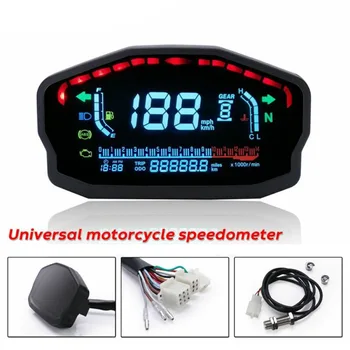 

Plastic Odometer Black Interior Motorcycle Speedometer LED LCD Back light