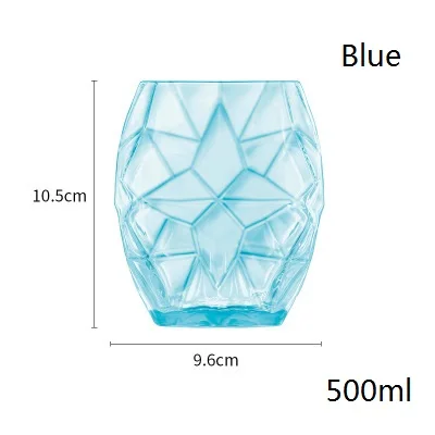 Blue-500ml ULKNN креативная Высококачественная термостойкая чашка для воды с разноцветным бессвинцовым стеклянным баром для дома посуда для напитков пивная кружка - Цвет: Blue-500ml