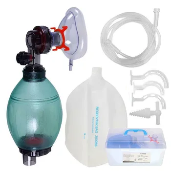 

PVC Adult Ambu Bag Manual Resuscitator Simple Breathing Apparatus Respirator Oxygen Tube Reservoir Bag Mask First-Aid Kit Tool
