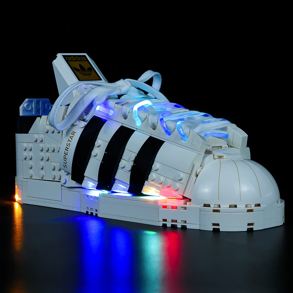 Kit de bloques de construcción de luz Led para LEGO Creation 10282, zapatillas deportivas originales de Superstar, solo Kit ligero incluido|Luces de noche - AliExpress