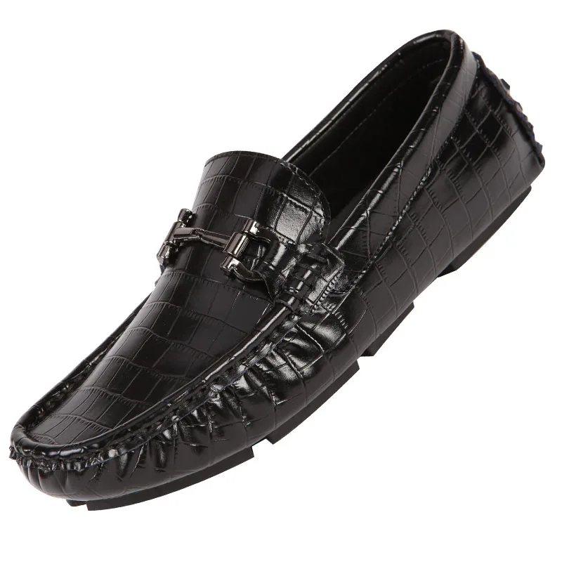 WDE-11886-Black Мужская обувь; летняя дышащая повседневная мужская обувь; Лоферы без шнуровки; Мужская обувь для вождения автомобиля Gommino; мужские водонепроницаемые мокасины; цвет белый - Цвет: WDE-11886-Black