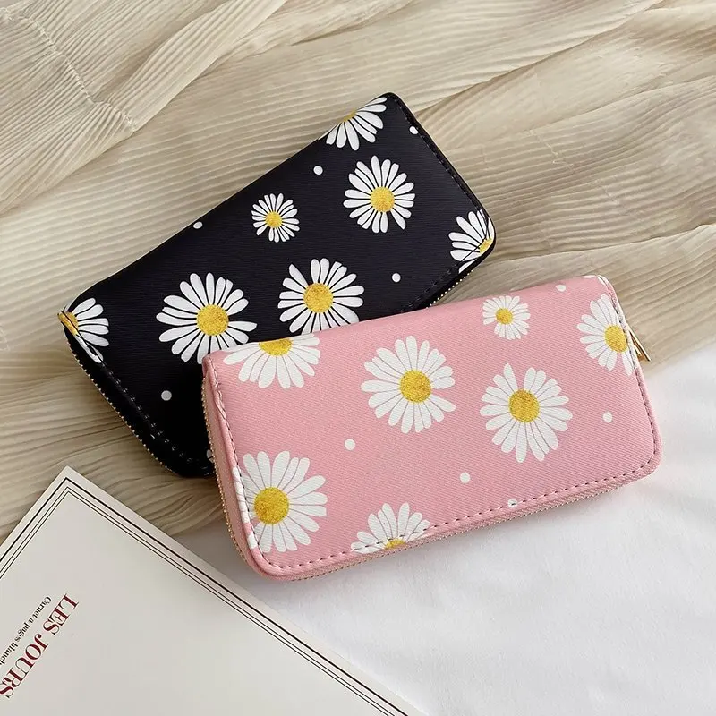New little Daisy Women's wallet purse fashion zipper hand bag long wallet mobile phone bag zero wallet clutch bag Canvas New little Daisy Women's wallet purse fashion zipper hand bag long wallet mobile phone bag zero wallet clutch bag Canvas