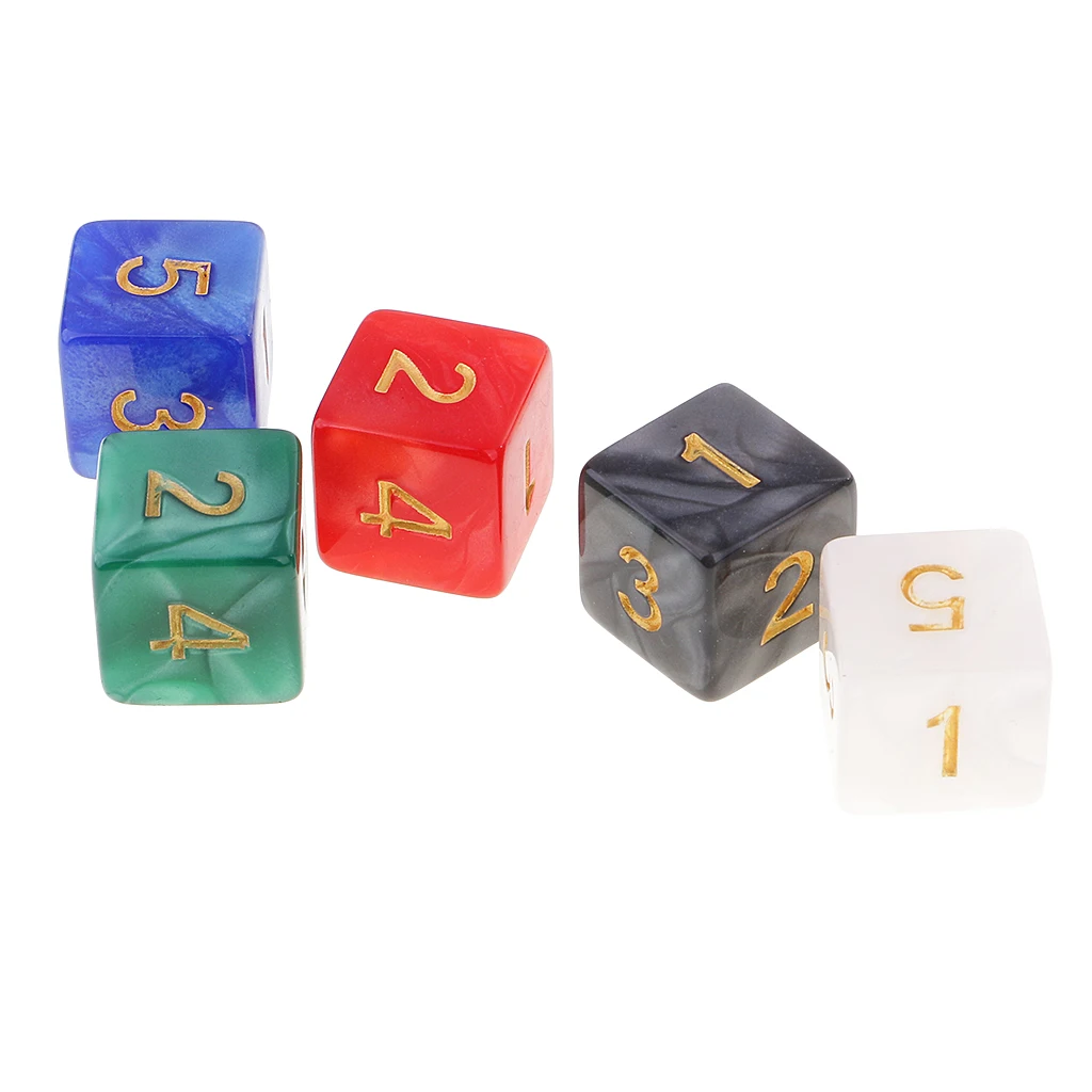 50 Pack Mini D6 Dice 16mm Six Sided Die&Dice Bag for RPG DND Dungeons and Dragons Playing Game
