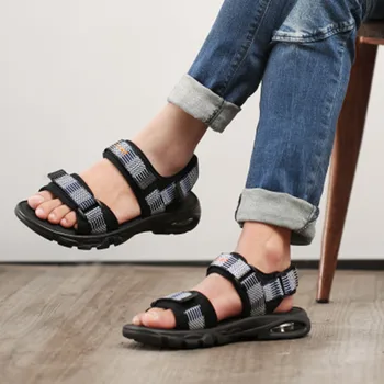 

Sports sandals men 2020 summer new soft bottom men's beach shoes dual-use wear trend sandals and slippers men Мужские сандалии