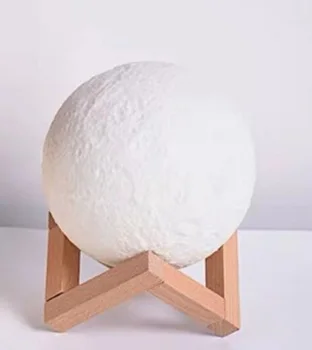 

3D printing moon creative bedroom bedside romantic table lamp 16 color LED night light home decoration moonlight gift