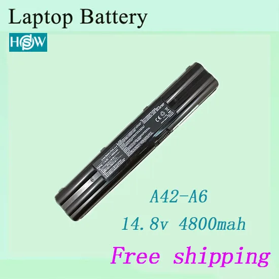 Горячая Распродажа аккумулятор для ноутбука для ASUS A42-A3 A41-A3 A41-A6 A42-A6 батареи