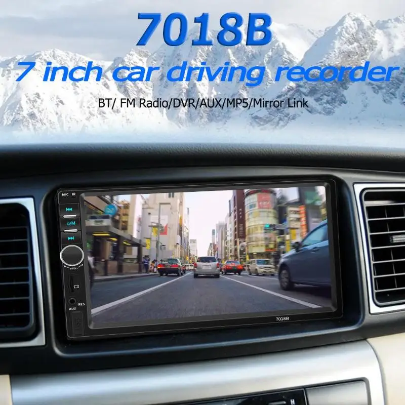 7018B " 12 В 2 DIN автомагнитола стерео Bluetooth AUX USB TF fm-радио 2din Авто Авторадио поддержка подключения мобильного телефона