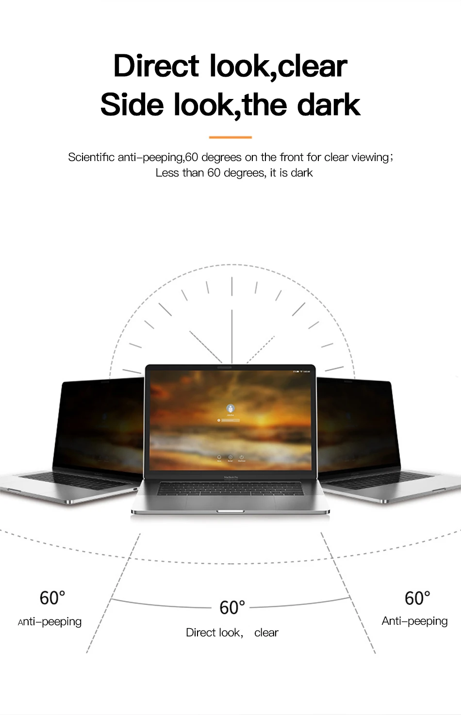 Benks Magnetic Anti-spy Screen Protector Film For Apple Macbook Notebook 121315 inch Full Privacy Protect For Air13 Pro Retina (4)
