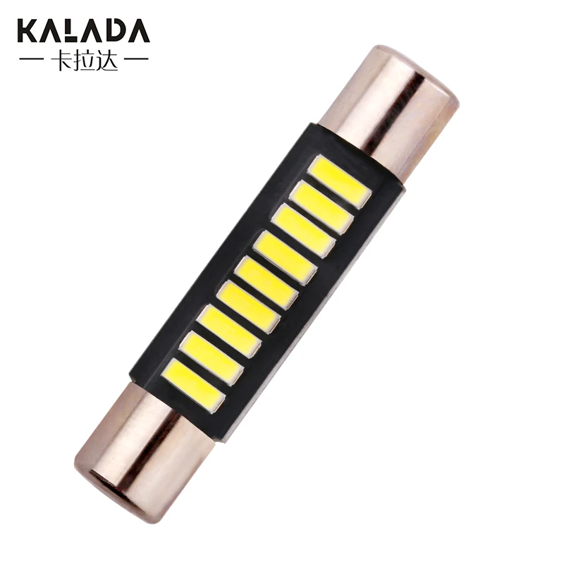 

2pcs 4014smd 9 ST6 Festoon Led Car Lights 29MM 31MM Car Interior Reading Lights Auto Dome Lamp License Flat Bulb Round Head 12V