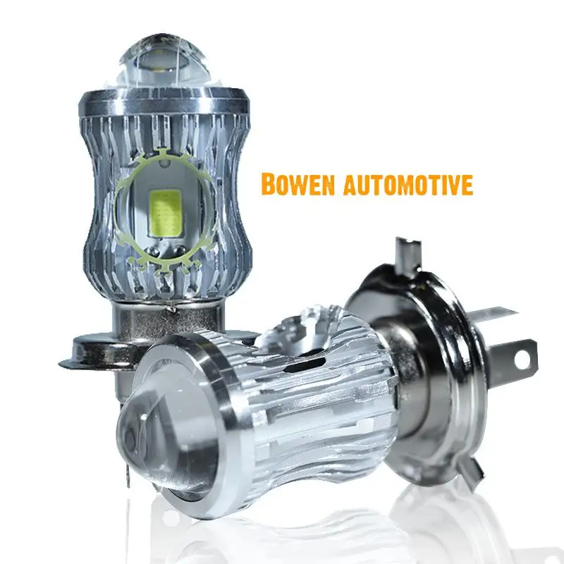 For Motorcycle LED headlamp ba20d double claw H4 bright electric motorcycle built-in bulb |