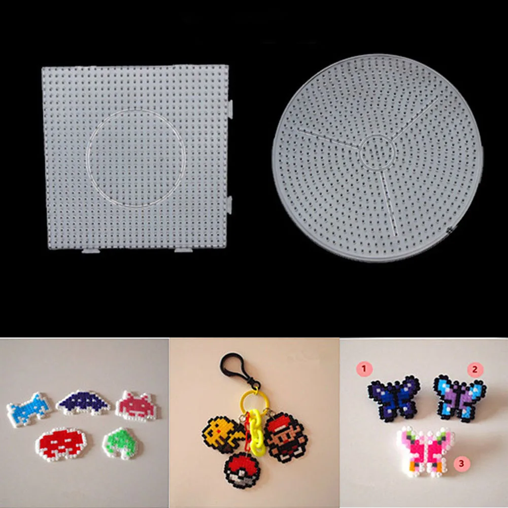 14,5x14,5 см 5 мм шестигранные прозрачные декоративные бусины Pegboard Jigsaw Инструменты Круглые DIY Развивающие детские игрушки волшебные игры
