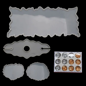 

Silicone Resin Tray Molds Geode Agate Platter Molds Wine Rack Coaster Resin Molds Tray Wine Rack Coaster Resin Mold Tool