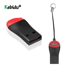 Адаптер Mini USB 2,0 кард-ридер адаптер картридер 2 микро-sd TF флэш-памяти кард-ридер для ноутбука