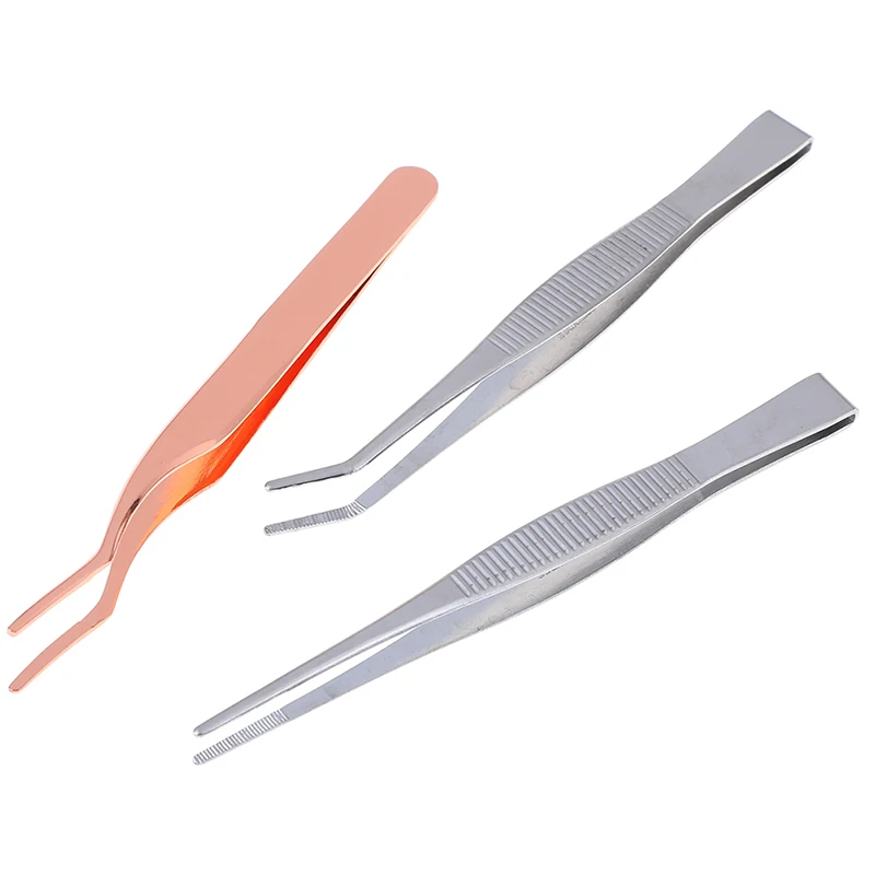 1pcs Eyebrow Tweezer Stainless Steel Point Stitch / Tip Tilt / Flat Tip Hair Removal Makeup Tools Accessories 3 Styles