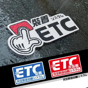 

Noizzy ETC Equipped Car Stickers Japan Style Vinyl Auto Decal Window for Seat Toyota Hyundai VW Peugeot Citroen Lada Honda Kia