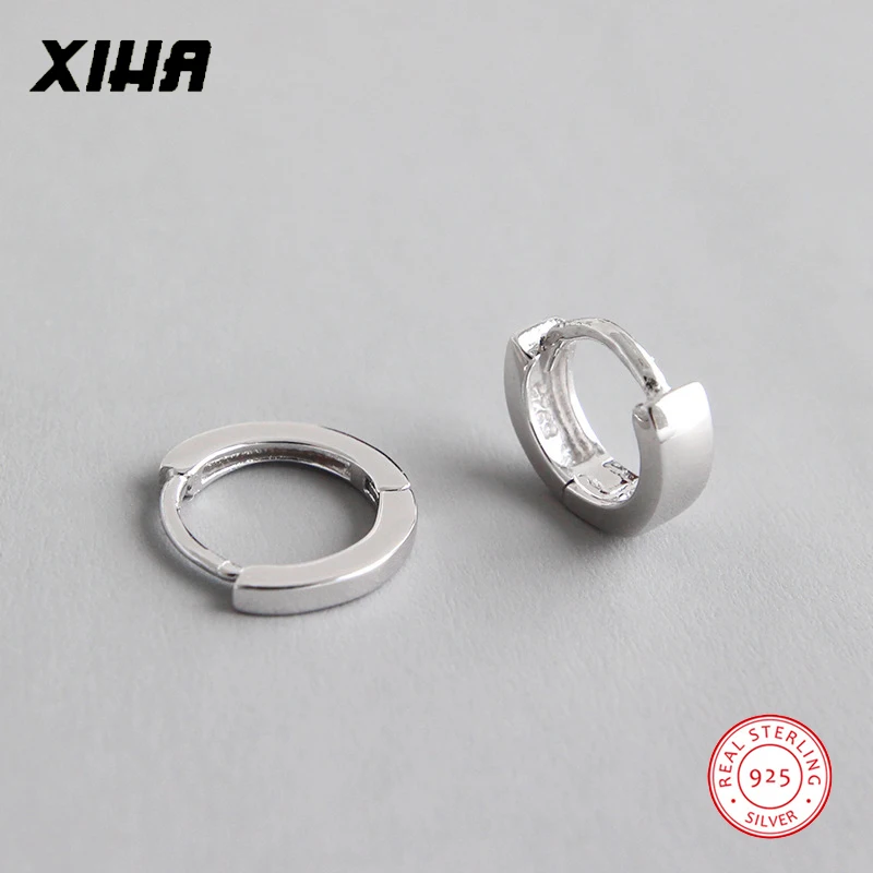 

Minimalistic Huggie Small Mini Hoop Earrings for Women Girls Ear Pierced 925 Sterling Silver Circle Round Earing Fashion Jewelry